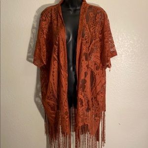 Emerette Copper Lace Kimono size medium